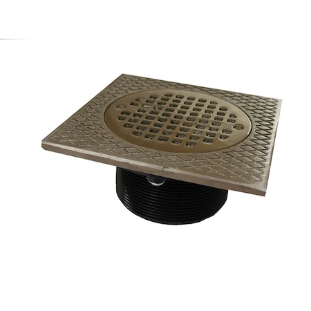 Jones Stephens 4in ABS Spud with 7in Square Nickel Bronze Strainer D57505